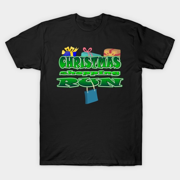 Christmas Shopping Run Last Minute Deadline T-Shirt by K0tK0tu